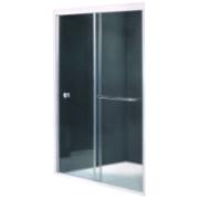 ROMA WALL TO WALL SHOWER CUBICLE SL/G 105-110X185CM 6MM CHROME FRAME/UNCLEAR GLASS