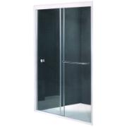 ROMA WALL TO WALL SHOWER CUBICLE SL/G 145-154X185CM 6MM CHROME FRAME/CLEAR GLASS