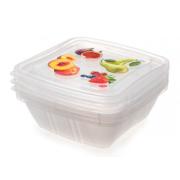 SNIPS FRESH CONTAINER SQUARE 0.5LTR 3PC