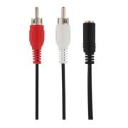 TNB STEREO CABLE 2XRCA MALE JACK 3.5MM FEMALE