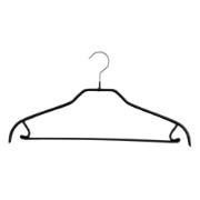 MAWA CLOTHES HANGER SILHOUETTE WITH BAR BLACK 2PCS