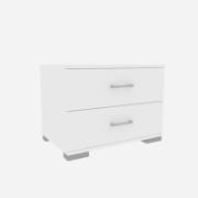 BED SIDE TABLE 45X60X46CM WHITE