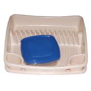 VIOMES PLASTIC DISH RACK WITH TRAY AND GIFT 41X39X10CM