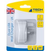 TRAVEL BLUE DUAL USB CHARGER UK/CY