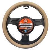FALCON STEERING WHEEL COVER BEIGE PERFORATED 37-39CM