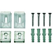 MIRROR CLIPS WITH SCREWS STAINLESS 4PCS