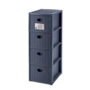 A CHEST OF DRAWER WITH 4 DRAWERS -  BLUE 80CM