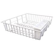 DISH RACK WITH CUTLERY WHITE 30.4X48X12.7CM