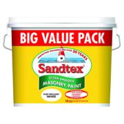 SANDTEX HIGH QUALITY DURABLE EXTERIOR PAINT WHITE 12LTR