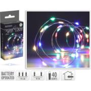 XMAS SILVERWIRE 40 LED MULTICOLOR BATTERY OPERATED