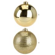XMAS BALL 120MM GOLD 2 ASSORTED DESIGNS