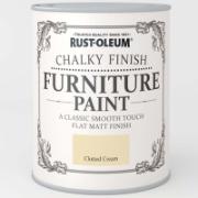RUST-OLEUM CLOTTED CREAM CHALKY FINISH FURNITURE PAINT 750ML