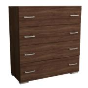 EKOWOOD CHEST OF DRAWERS WITH 4 DRAWERS 100X90X45CM VINTAGE