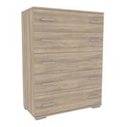 EKOWOOD DRAWER WITH 5 DRAWERS 124X90X45CM BLONDE
