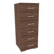 EKOWOOD CHEST OF DRAWERS WITH 6 DRAWERS 109X45X36CM VINTAGE