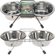 BOWL DOG STAINLESS STEEL SET OF 2 16.5XH7.5CM