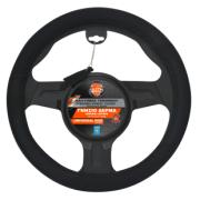 FALCON STEERING WHEEL COVER BLACK LEATHER 