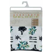 MELODIE TABLECLOTH 140X140 BLACK