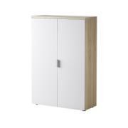 FORES OFFICE BOOKCASE WHITE/OAK 1,19X80X33CM
