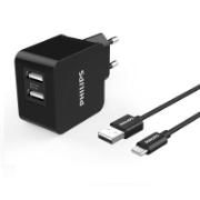 PHILIPS DLP2307A WALL CHARGER DUAL USB