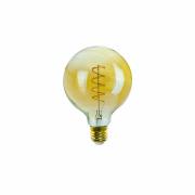 J&C LED 4W FILAMENT BULB G125 E27 200LM 2200K DIMMABLE AMBER SPIRAL