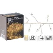 LED LIGHT SILVER WIRE 100 WARM WHITE CLUSTER