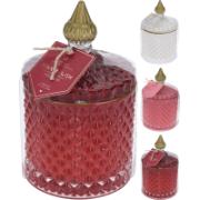SCENTED CANDLE IN GLASS WITH LID 3 ΔΙΑΦΟΡΕΤΙΚΑ ΣΧΕΔΙΑ