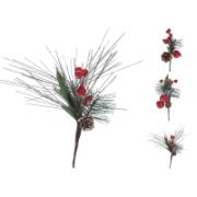 PICK XMAS 20CM RED 3 ASSORTED DESIGNS