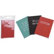 NOTEBOOK A6 TAPE RECORDS 3 ASSORTED COLORS