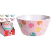BOWL BAMBOO/MELAMINE 6 ASSORTED COLORS