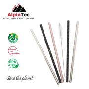 ALPIN PRO STRAWS SMOOTH STAINLESS STEEL D.8MM 6PCS