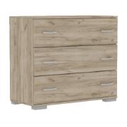 EKOWOOD CHEST OF DRAWER WITH 3 DRAWERS 76X90X45CM GREY