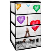 A CHEST OF DRAWER WITH 4 DRAWERS EIFFEL TOWER 38X37X63CM