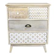 WOODEN CABINET WITH 4 DRAWERS 55X30X65CM