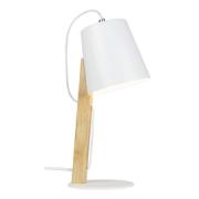 SUNLIGHT 1xE14 (MAX. 25W) TABLE LAMP WOOD WITH WHITE SHADE H350MM