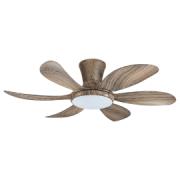SUNLIGHT 'STORM' CEILING FAN DC MOTOR 6-ABS BLADES 46-INCH BROWN LED 24W 2160LM 3CCT REMOTE CONTROL
