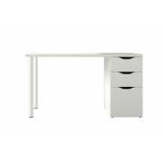 FORES 004604A ATHINA DESK WITH 3 DRAWERS WHITE 74CM X 138CM X 60CM