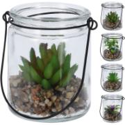 PLANT ARTIFICIAL IN GLASS POT