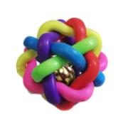 PET INTEREST RUBBER BALL WITH BELL SMALL 6.5CM