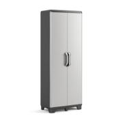 KETER GEAR HIGH CABINET WITH 4 SHELVES GREY 68CM X 39CM X 182CM