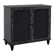 SHOE CABINET WITH 2 DOORS ANTHRACITE/ BLACK