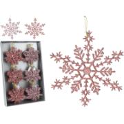 HANGING DECORATION SNOWFLAKE 15CM 2 ASSORTED COLORS