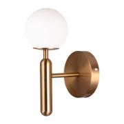SUNLIGHT 'PAULO' 1xE27 (MAX.40W) WALL LIGHT BRASS+FROSTED GLASS L140xW200xH300MM