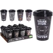 COFFEE CUP PP 400ML 4 ASSORTED DESIGNS