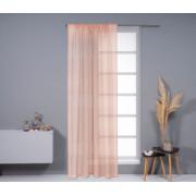 CURTAIN EASY HOME AURORA WITH DECO NET WITH TAPE 140Χ270CM PINK