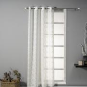 CURTAIN EASY HOME AMALTHEA FILL COUPE WITH RINGS 140Χ260CM WHITE-ECRU