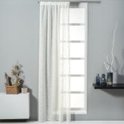CURTAIN EASY HOME ROSALIND WITH EMBROIDERY WITH TAPE 140Χ270CM ECRU