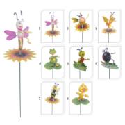 ANIMAL PS 12.5CM ON METAL STICK 8 ASSORTED DESIGNS
