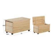 TRAMONTINA WOOD CHEST WITH WHEELS 69L