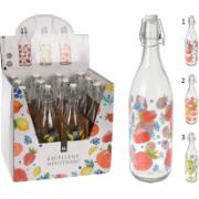 BOTTLE 1L WITH SWING LID 3 ASSORTED DESIGNS